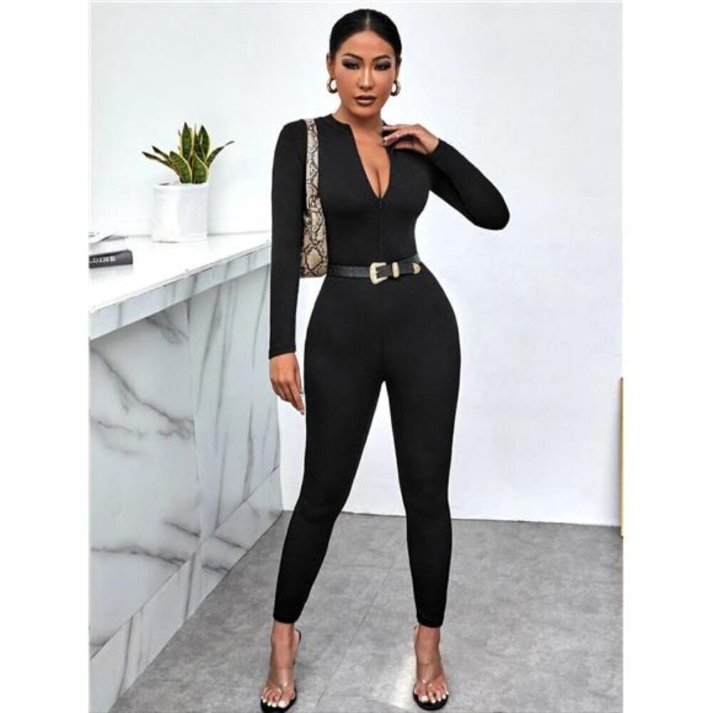 Long Sleeve Bodycon Jumpsuit